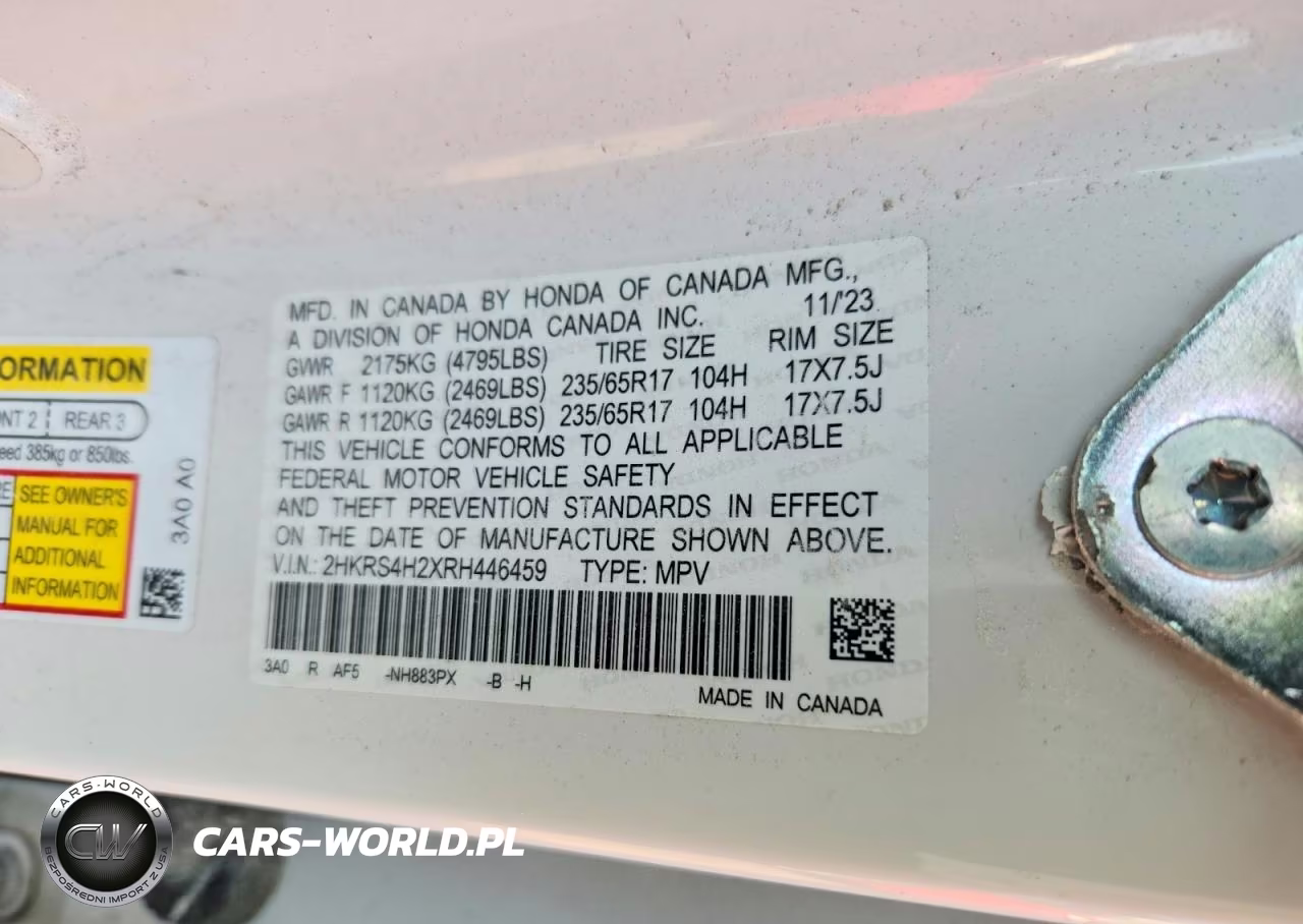 2024 Honda Cr-V Lx Awd VIN:2HKRS4H2XRH446459 - 13