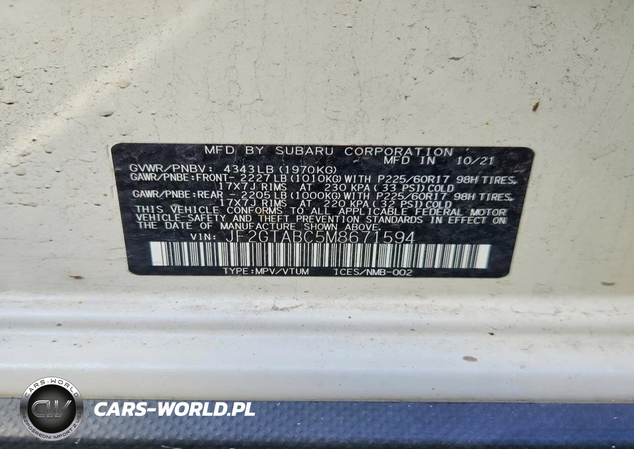 2021 Subaru Crosstrek VIN:JF2GTABC5M8671594 - 13