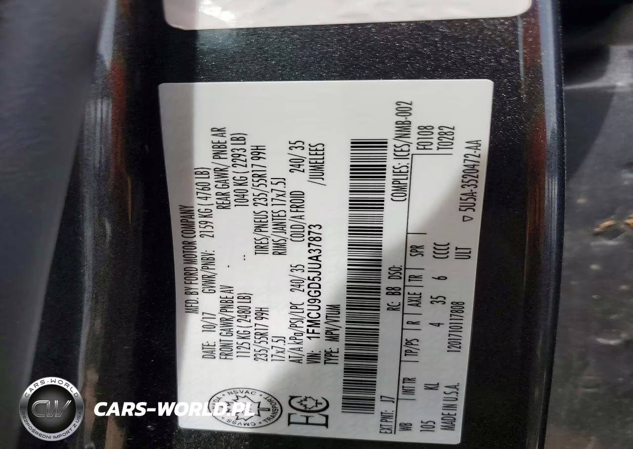 2018 Ford Escape Se VIN:1FMCU9GD5JUA37873 - 13
