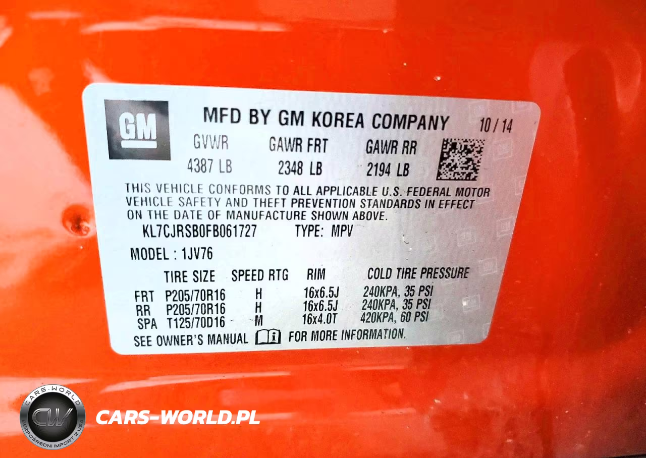 2015 Chevrolet Trax 1Lt VIN:KL7CJRSB0FB061727 - 14