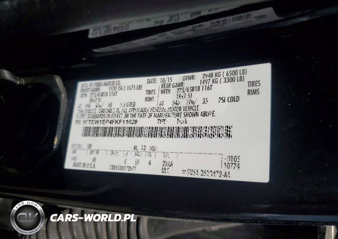 2015 Ford F150 VIN:1FTEW1EP4FKF11028 - 12