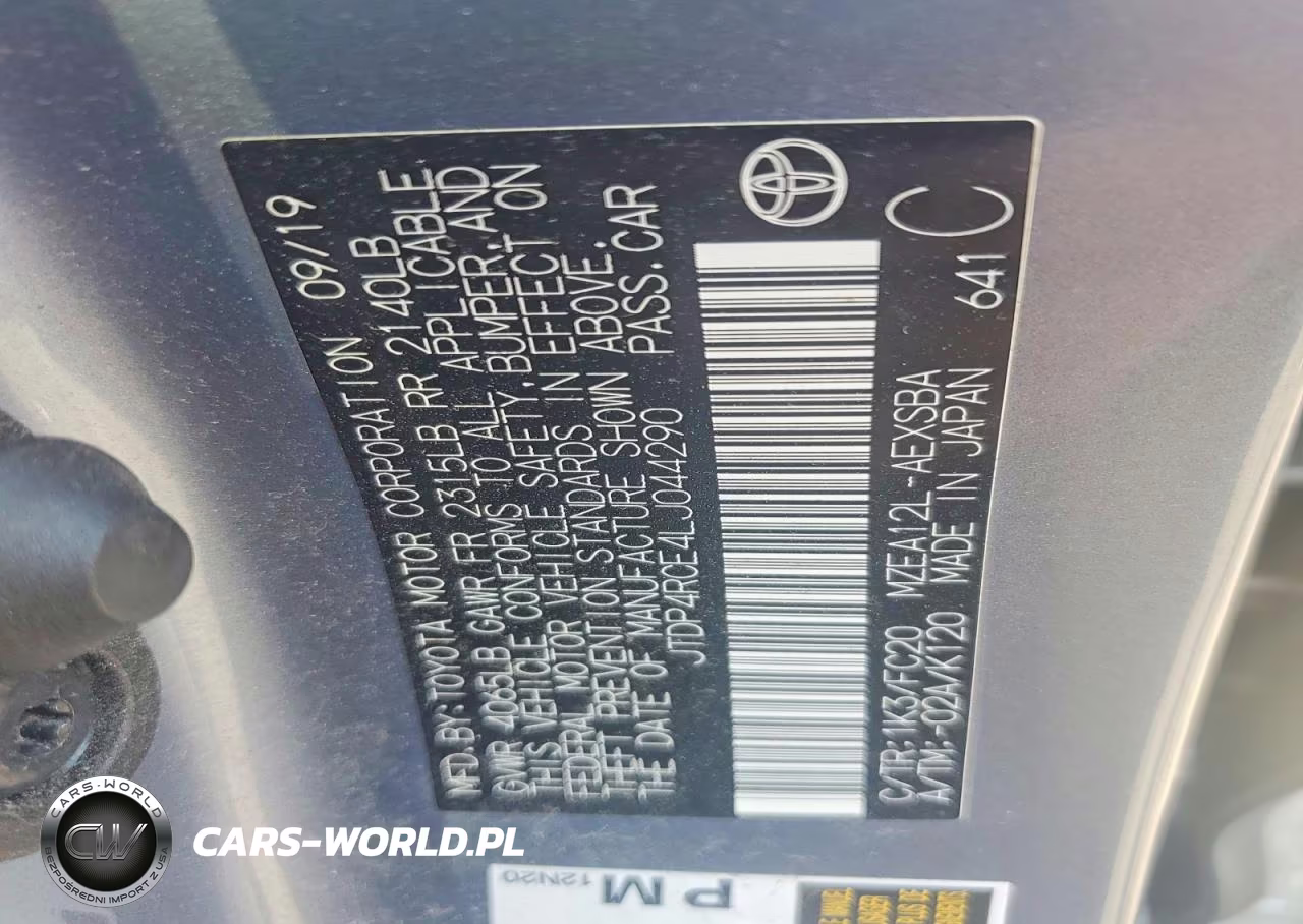 2020 Toyota Corolla Se VIN:JTDP4RCE4LJ044290 - 12
