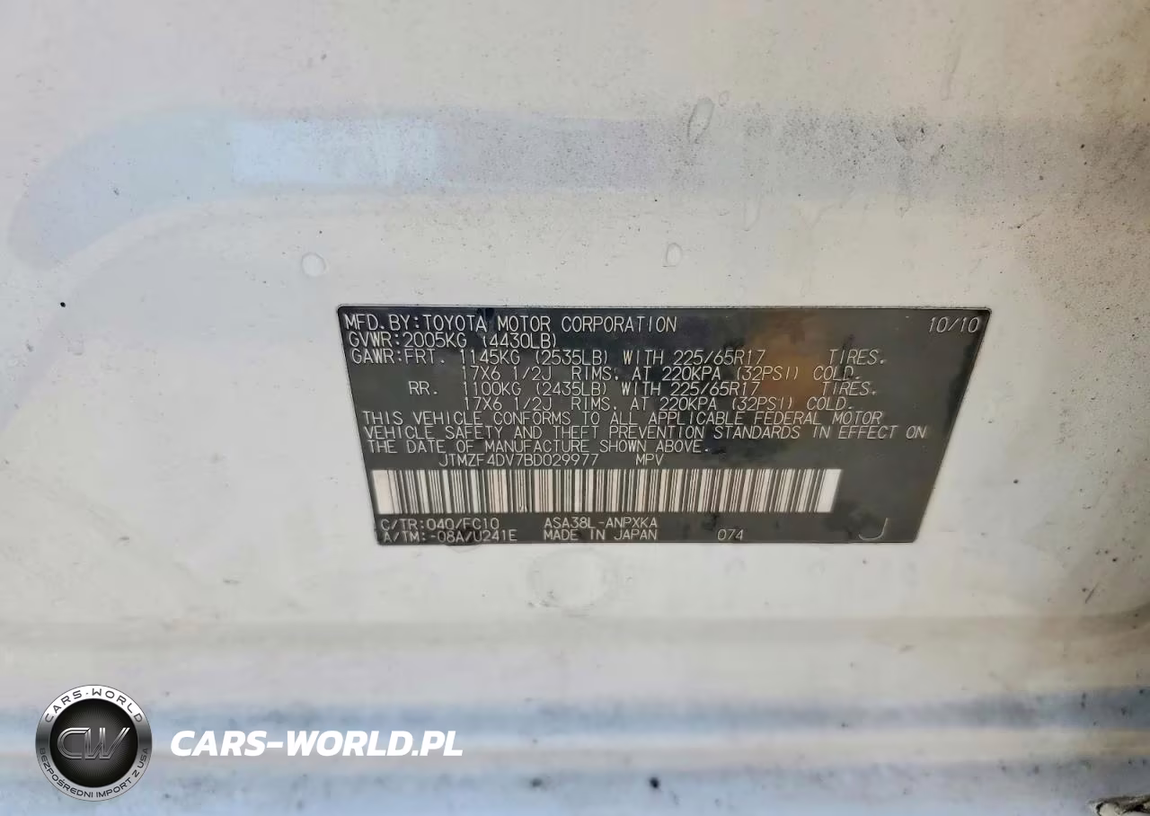 2011 Toyota Rav4 Base VIN:JTMZF4DV7BD029977 - 13
