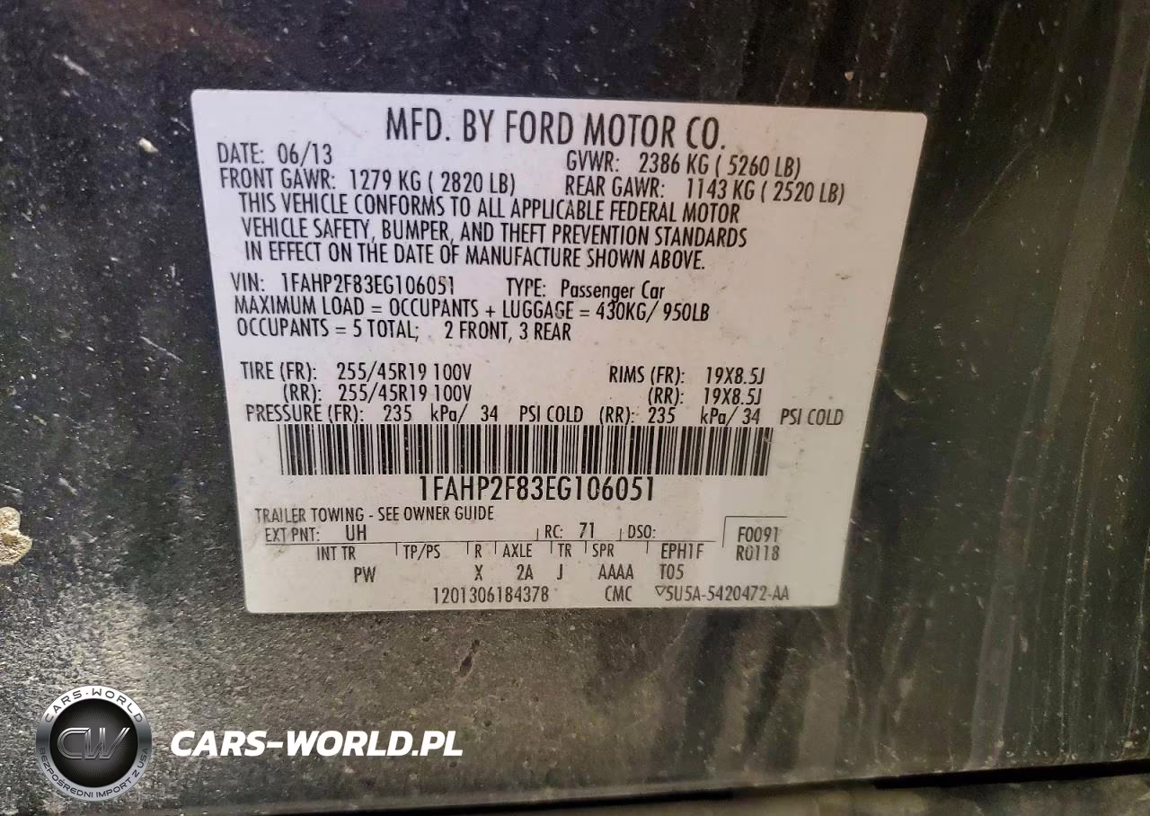 2014 Ford Taurus Limited VIN:1FAHP2F83EG106051 - 12