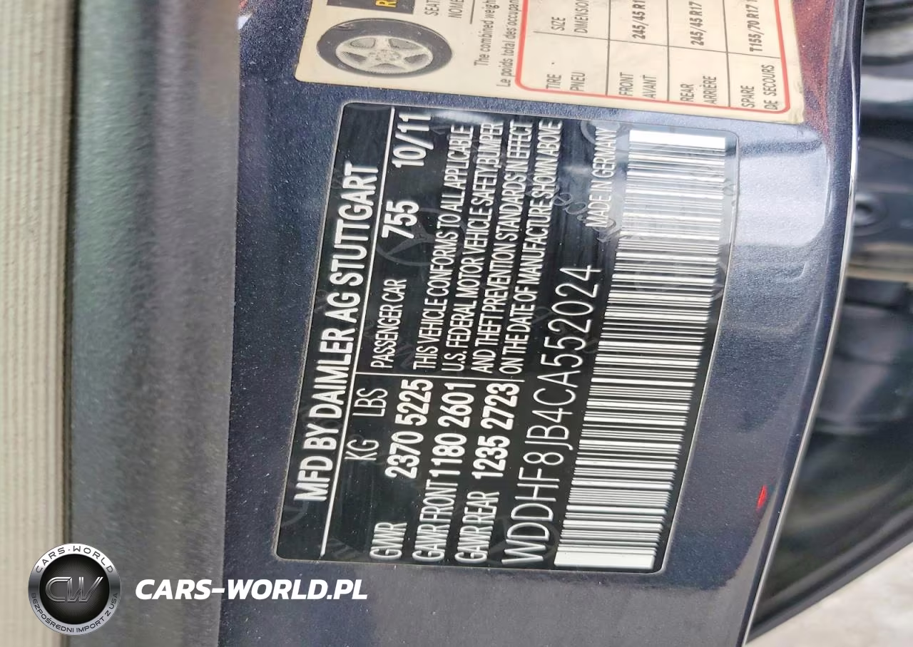 2012 Mercedes-Benz E 350 4Matic VIN:WDDHF8JB4CA552024 - 12