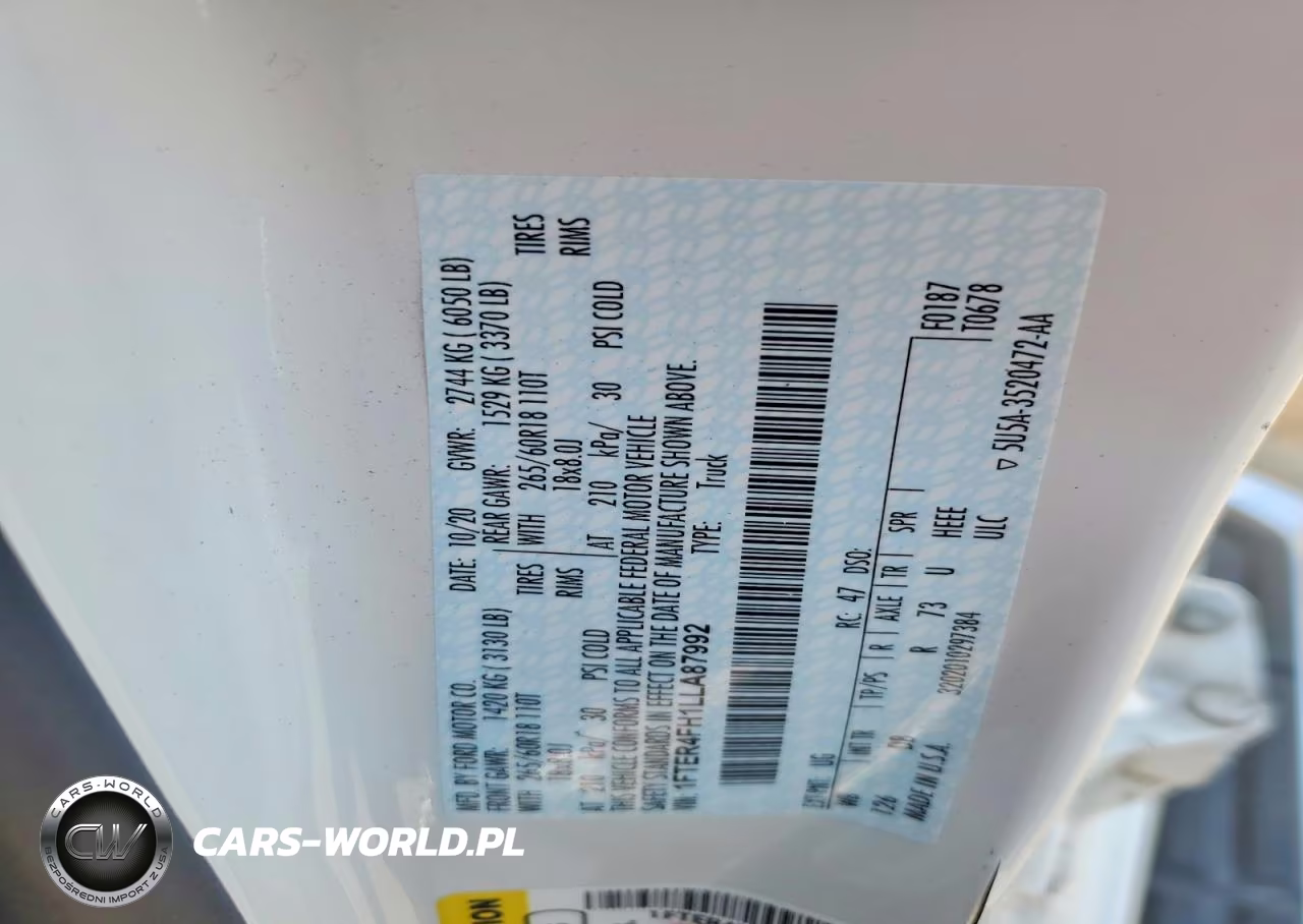 2020 Ford Ranger Xl VIN:1FTER4FH1LLA87992 - 13