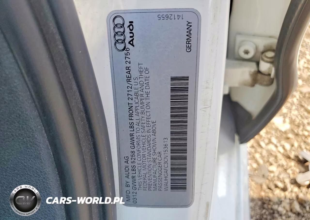 2012 Audi A6 Prestige VIN:WAUHGAFC3CN153613 - 12