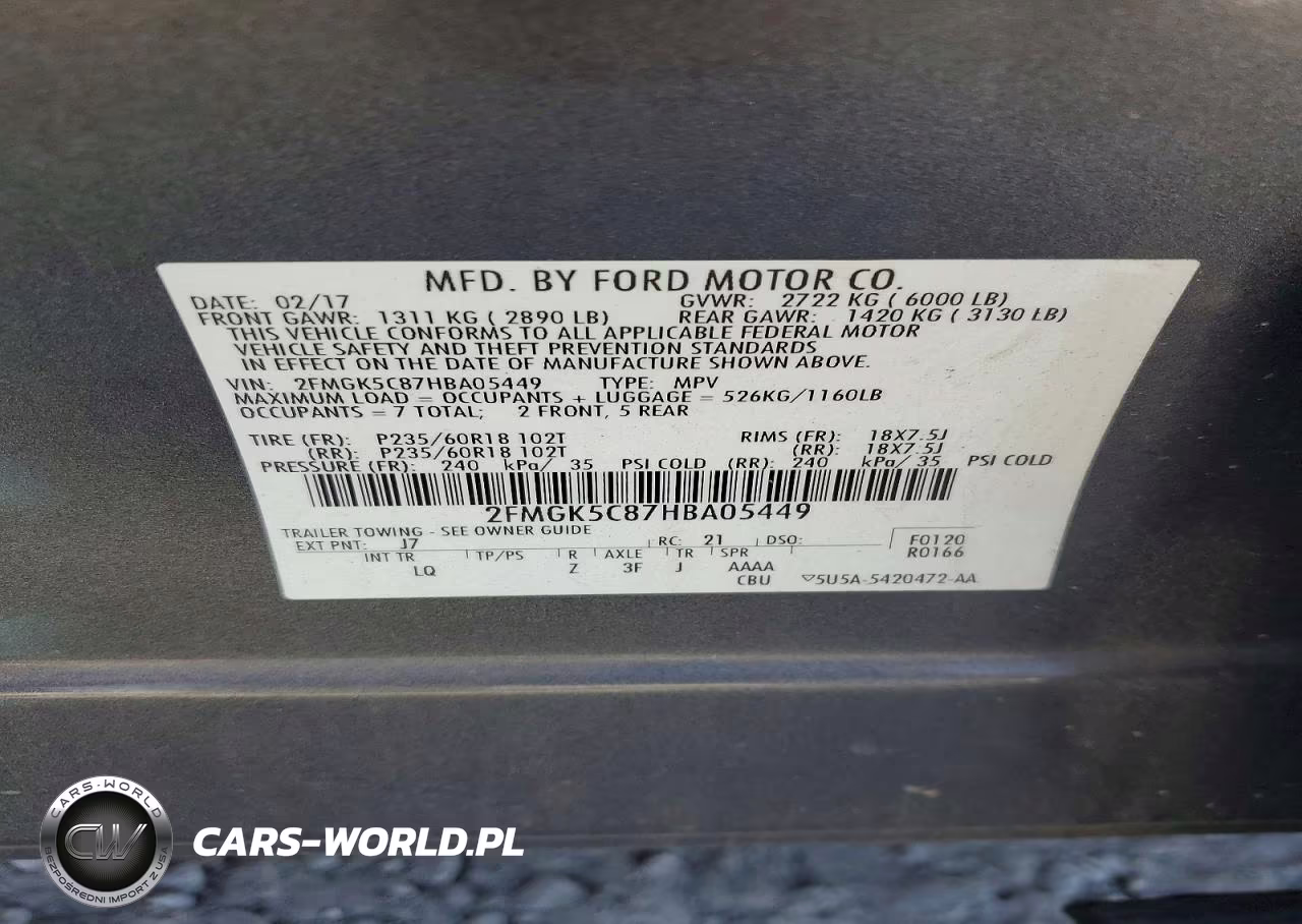 2017 Ford Flex Sel VIN:2FMGK5C87HBA05449 - 13