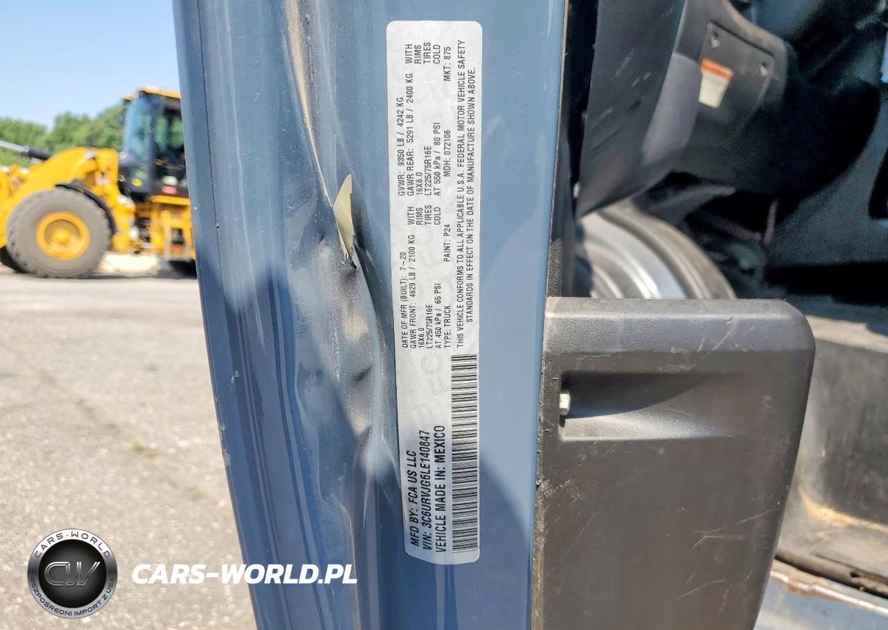 2020 Ram Promaster 3500 3500 High VIN:3C6URVJG6LE140847 - 13