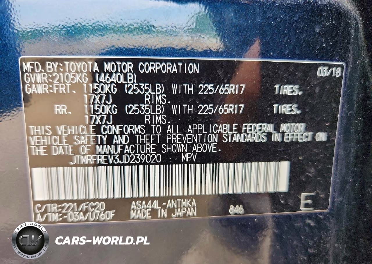2018 Toyota Rav4 Xle VIN:JTMRFREV3JD239020 - 12