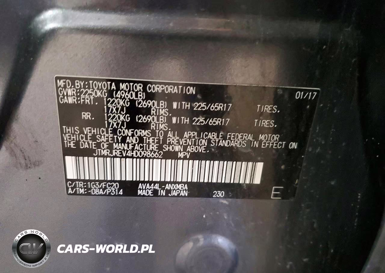 2017 Toyota Rav4 Hybrid Xle VIN:JTMRJREV4HD098662 - 13