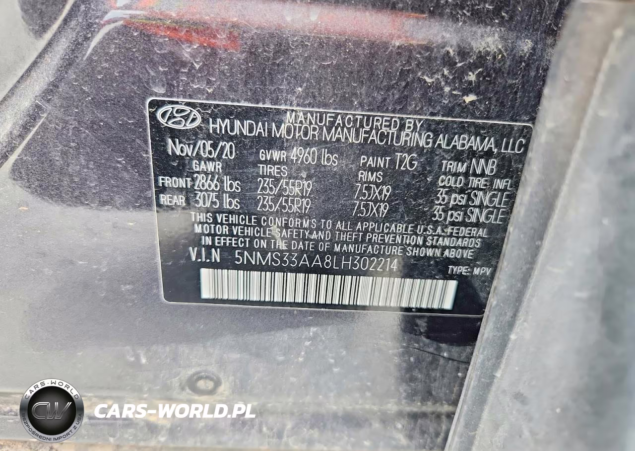 2020 Hyundai Santa Fe Sel 2.0T VIN:5NMS33AA8LH302214 - 13