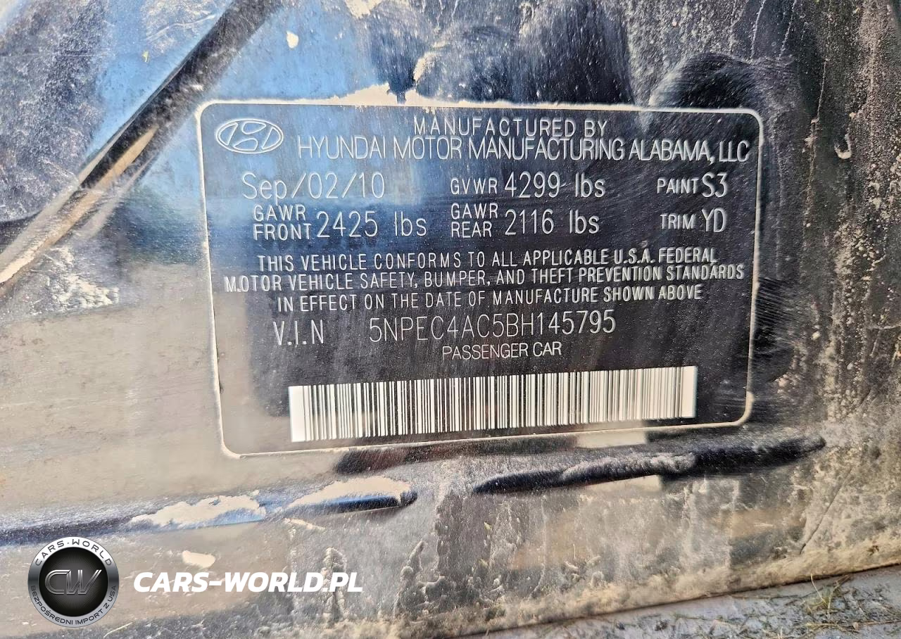 2011 Hyundai Sonata Limited VIN:5NPEC4AC5BH145795 - 12