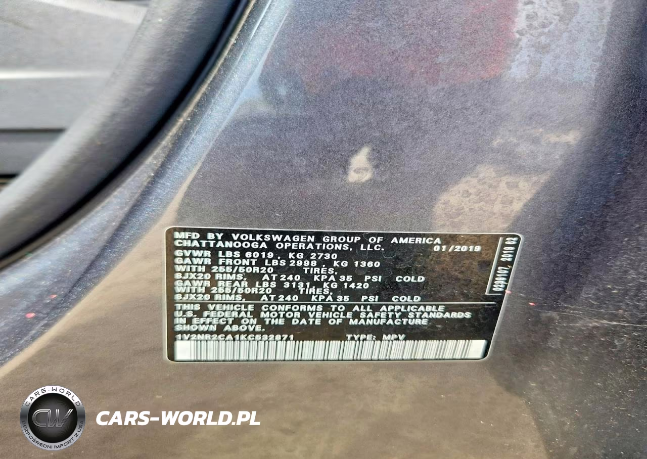 2019 Volkswagen Atlas Sel Premium VIN:1V2NR2CA1KC532871 - 14