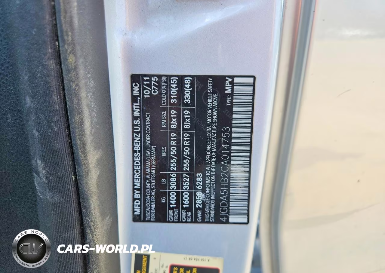 2012 Mercedes-Benz Ml 350 4Matic VIN:4JGDA5HB2CA014753 - 13