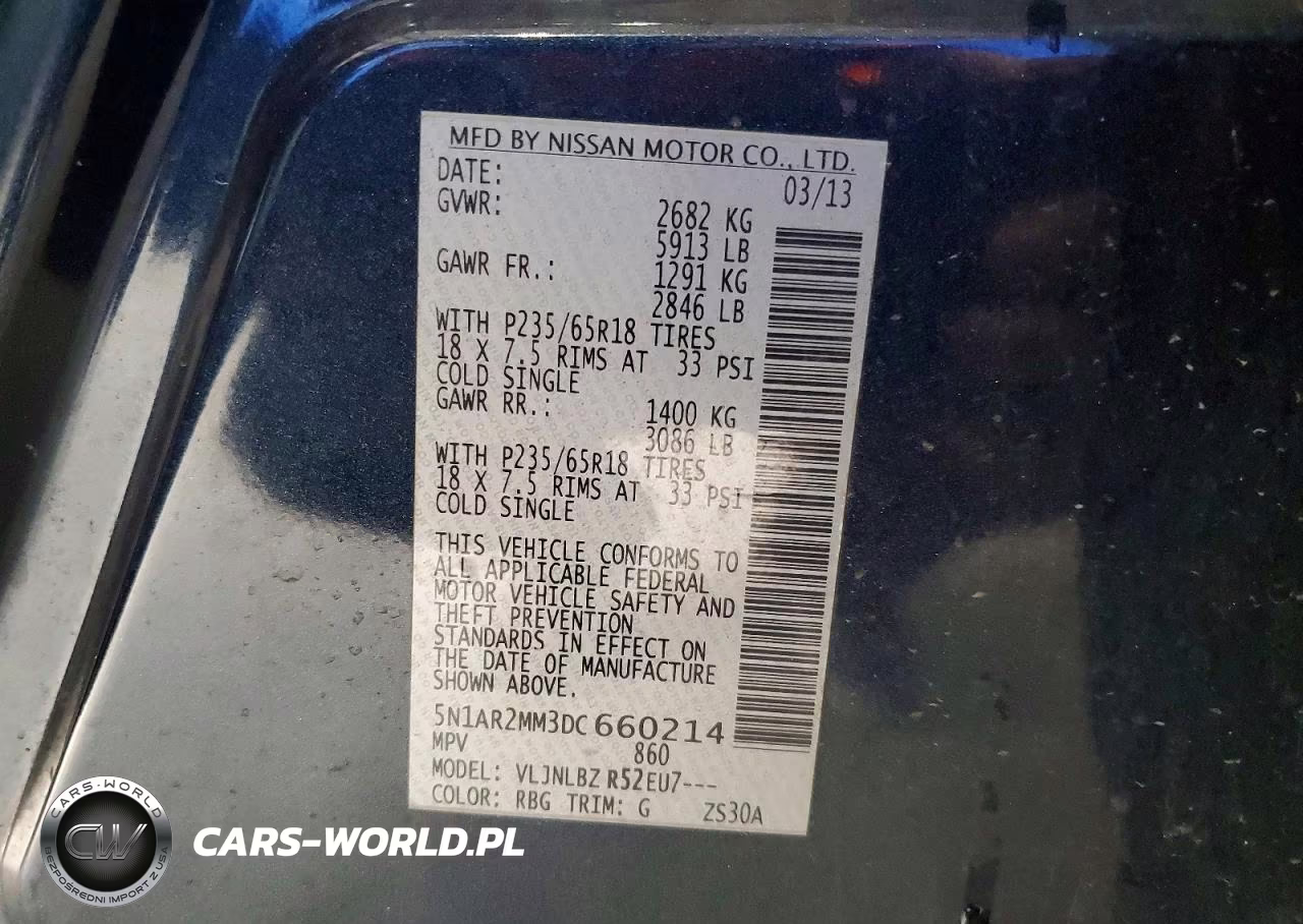 2013 Nissan Pathfinder S VIN:5N1AR2MM3DC660214 - 13