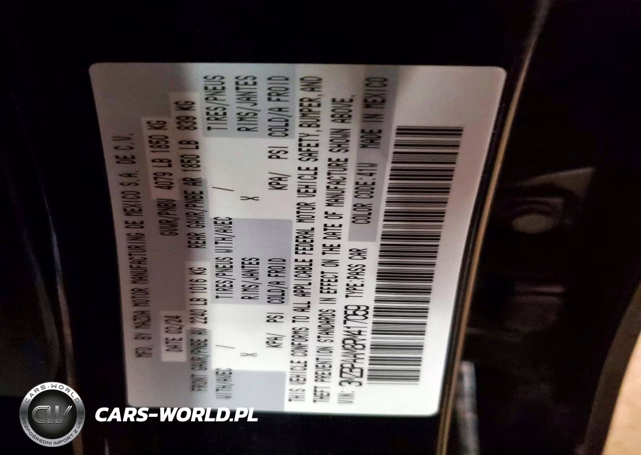 2024 Mazda 3 VIN:3MZBPAAM8RM417059 - 12
