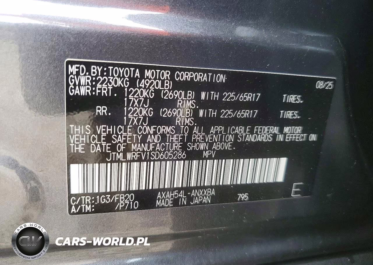 2025 Toyota Rav4 Le VIN:JTMLWRFV1SD605286 - 13