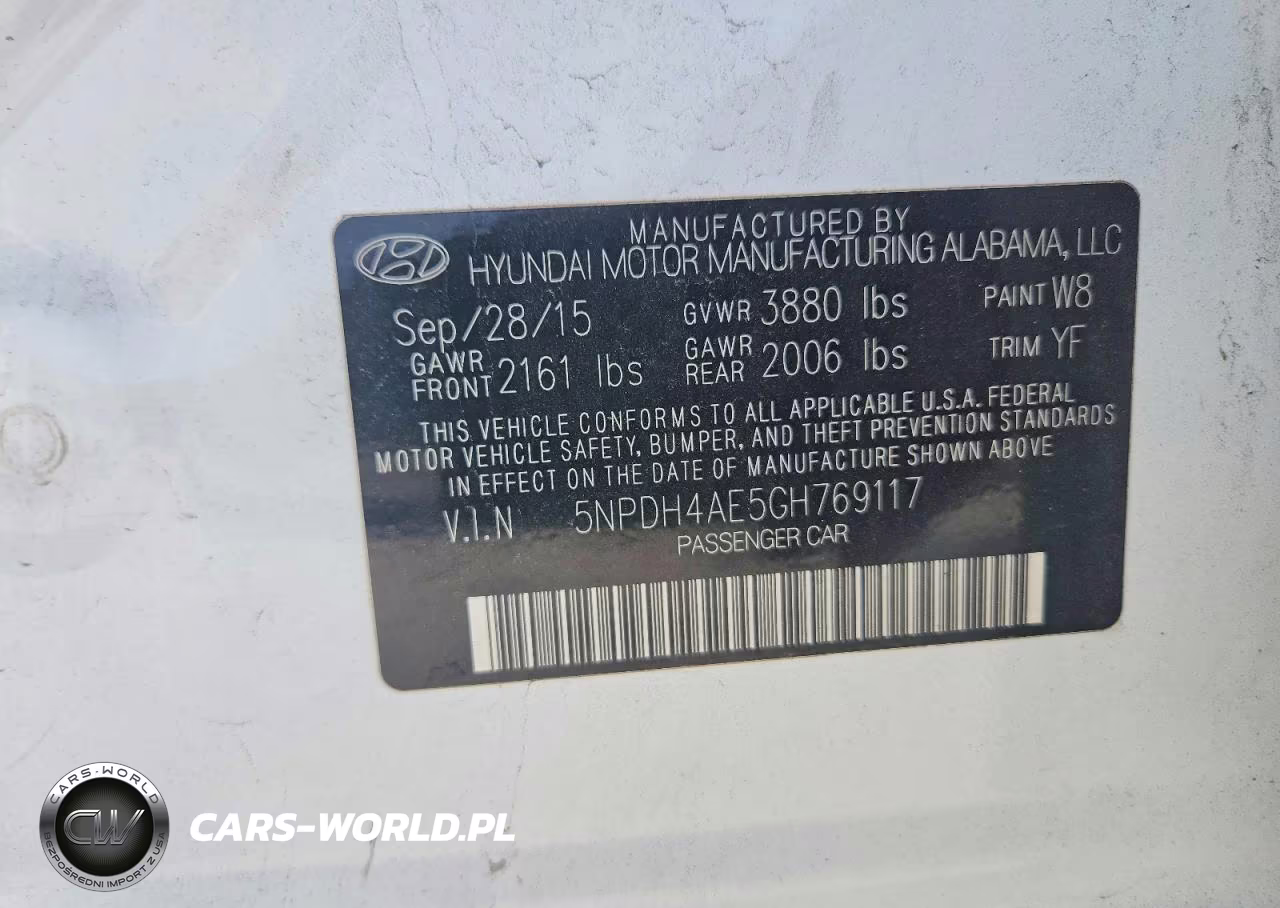 2016 Hyundai Elantra Se VIN:5NPDH4AE5GH769117 - 12