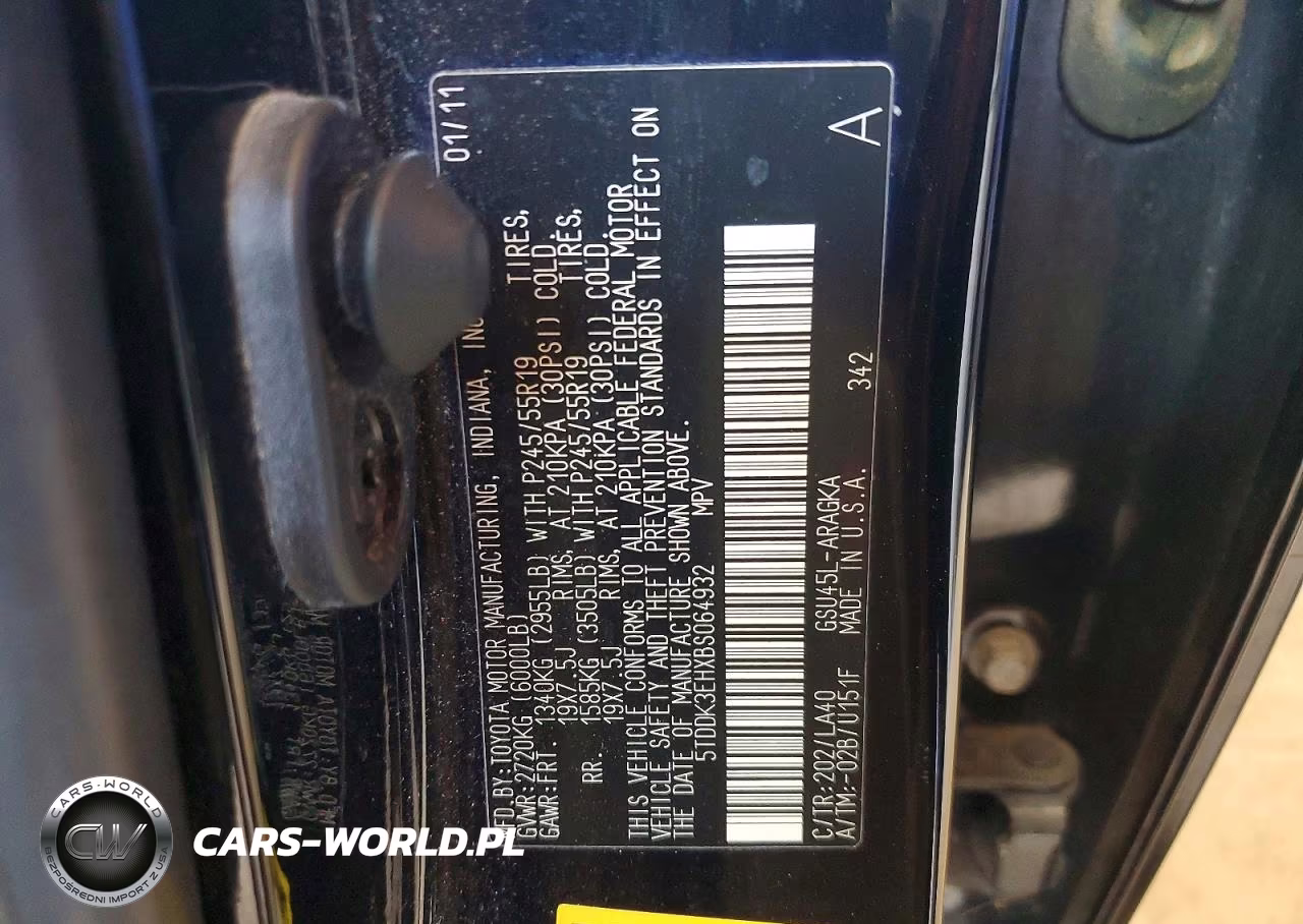 2011 Toyota Highlander Limited VIN:5TDDK3EHXBS064932 - 13