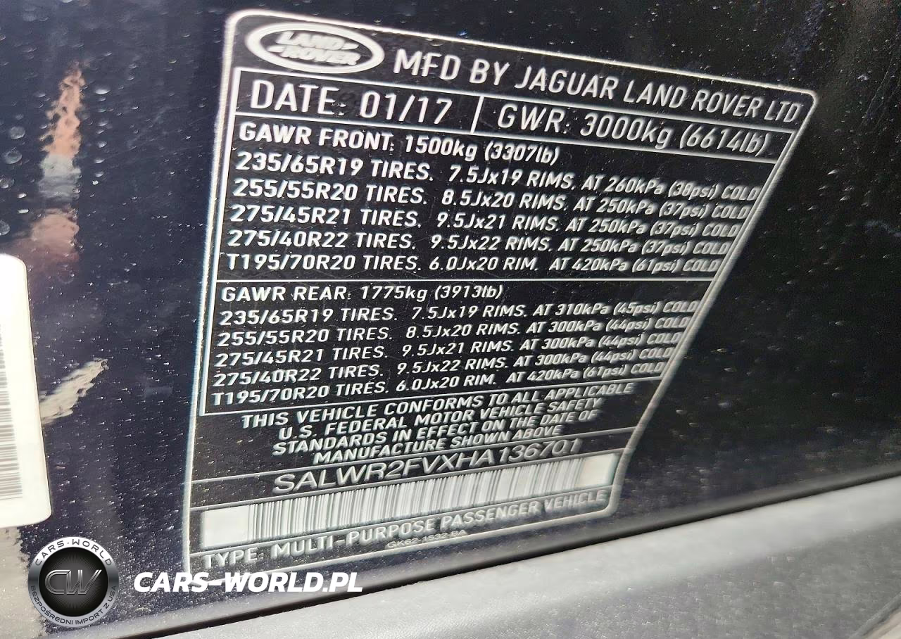 2017 Land Rover Range Rover Sport Hse VIN:SALWR2FVXHA136701 - 13