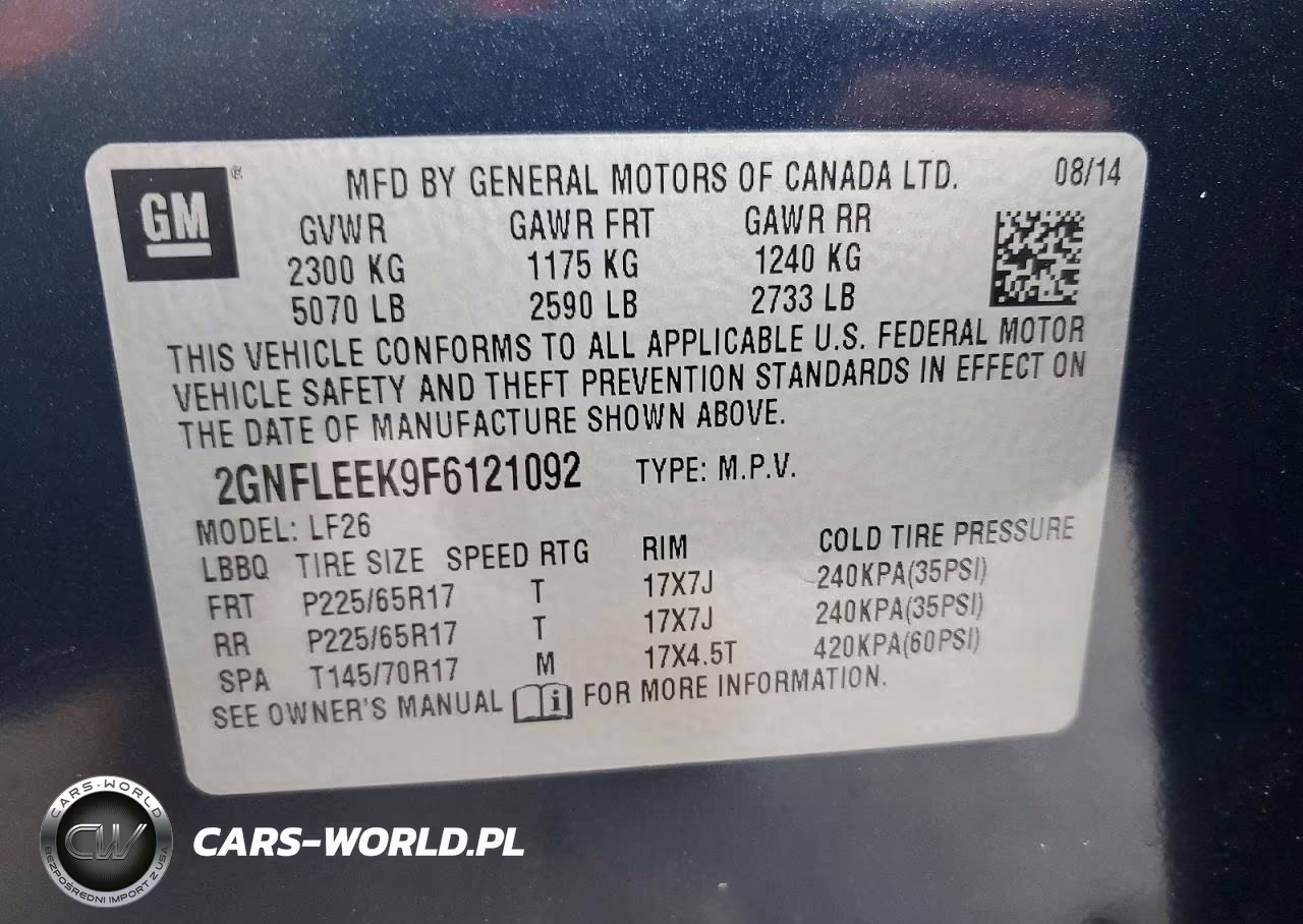 2015 Chevrolet Equinox Ls VIN:2GNFLEEK9F6121092 - 13