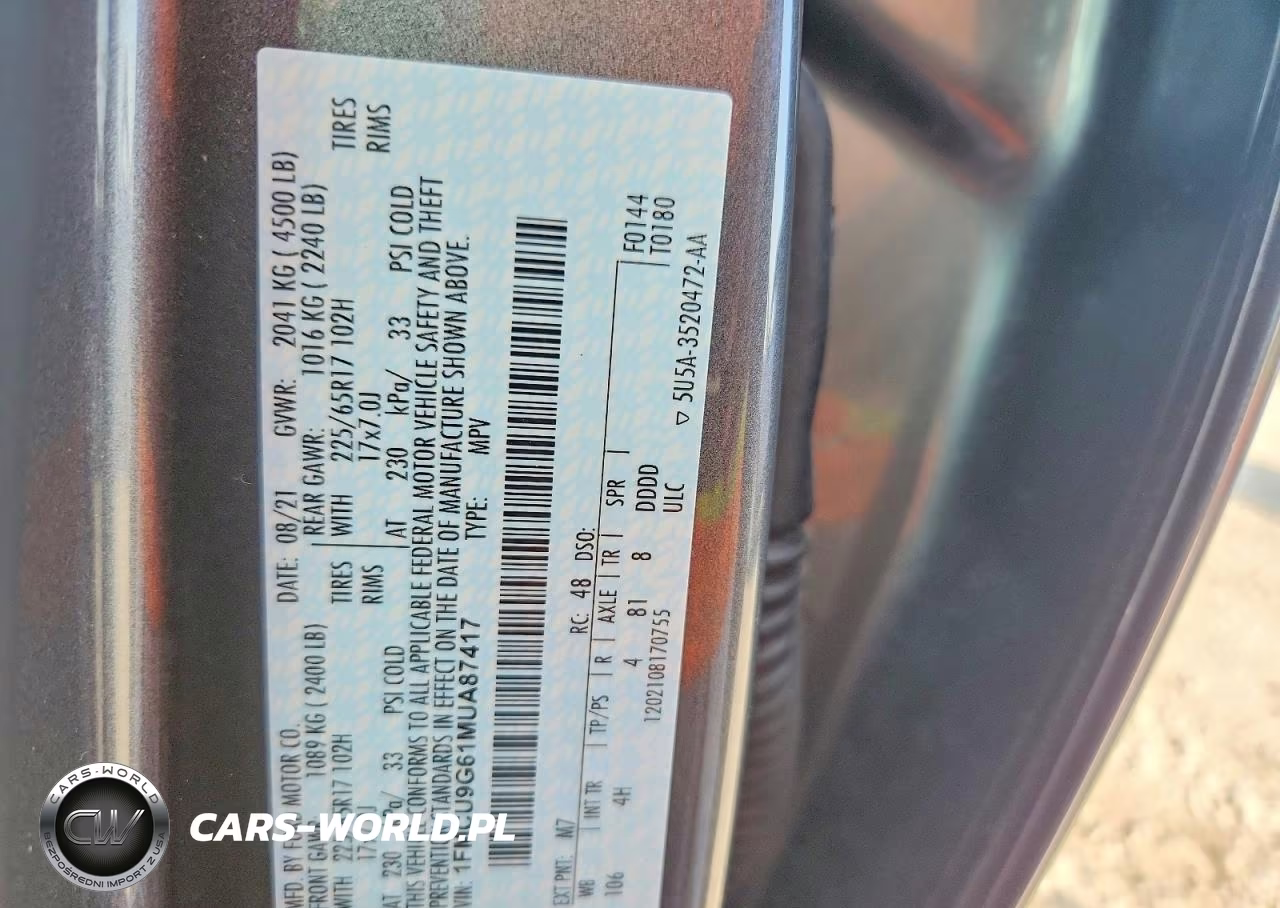 2021 Ford Escape Se VIN:1FMCU9G61MUA87417 - 13