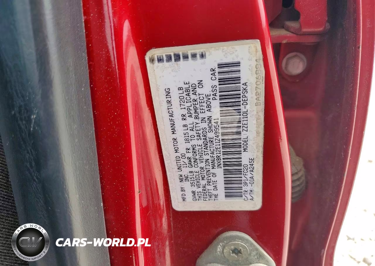 2001 Toyota Corolla S VIN:1NXBR12E11Z499541 - 12