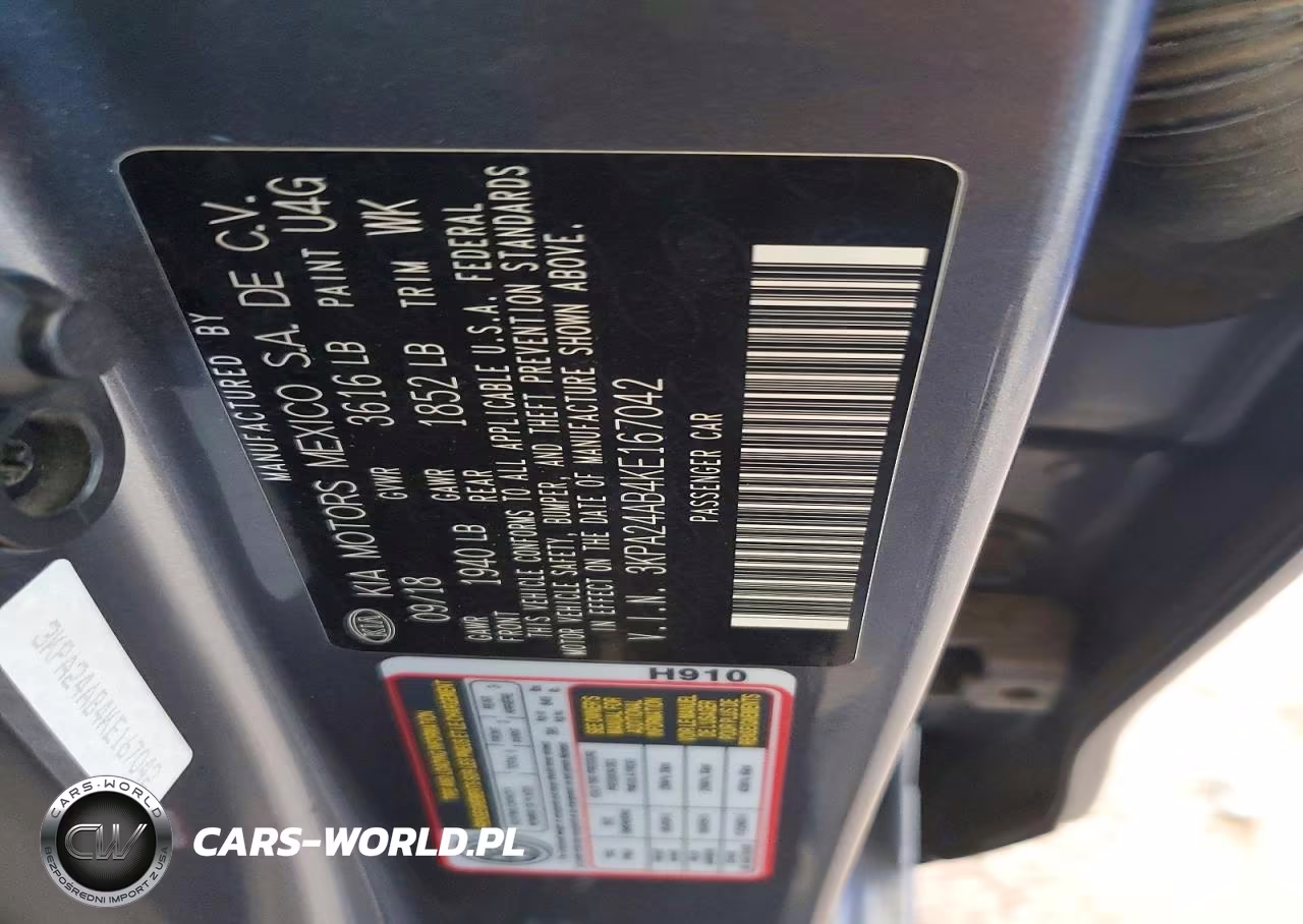 2019 Kia Rio S VIN:3KPA24AB4KE167042 - 12