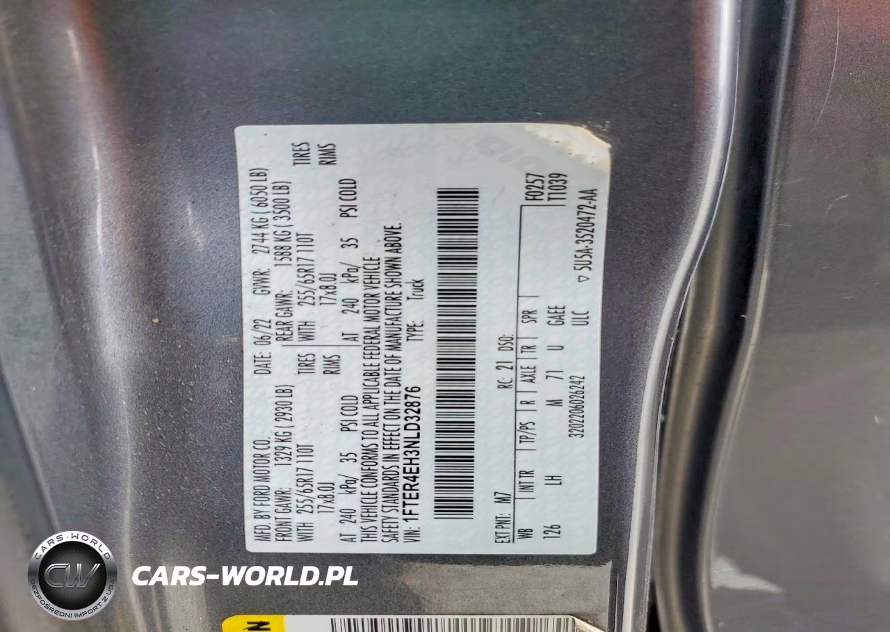 2022 Ford Ranger Xl VIN:1FTER4EH3NLD32876 - 12