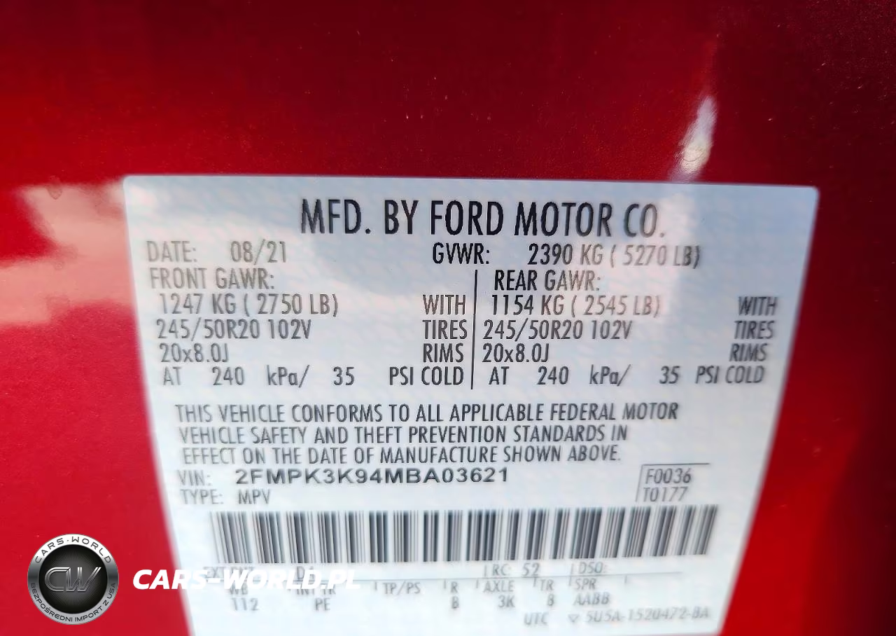 2021 Ford Edge Titanium VIN:2FMPK3K94MBA03621 - 13