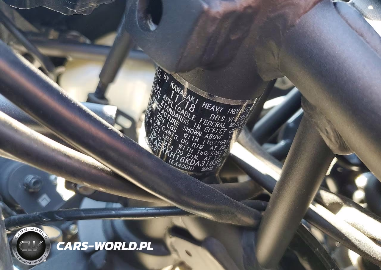 2019 Kawasaki Ex400 VIN:JKAEXKH16KDA31689 - 9