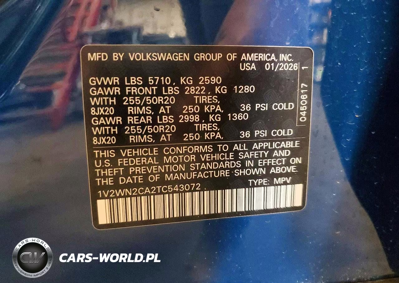 2026 Volkswagen Atlas Se VIN:1V2WN2CA2TC543072 - 14