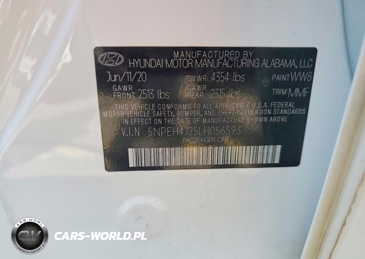 2020 Hyundai Sonata Limited VIN:5NPEH4J25LH056593 - 12