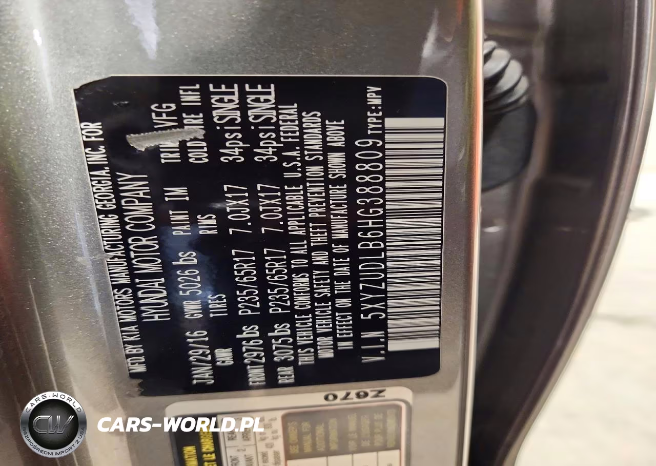 2017 Hyundai Santa Fe Sport 2.4L VIN:5XYZUDLB6HG388809 - 14
