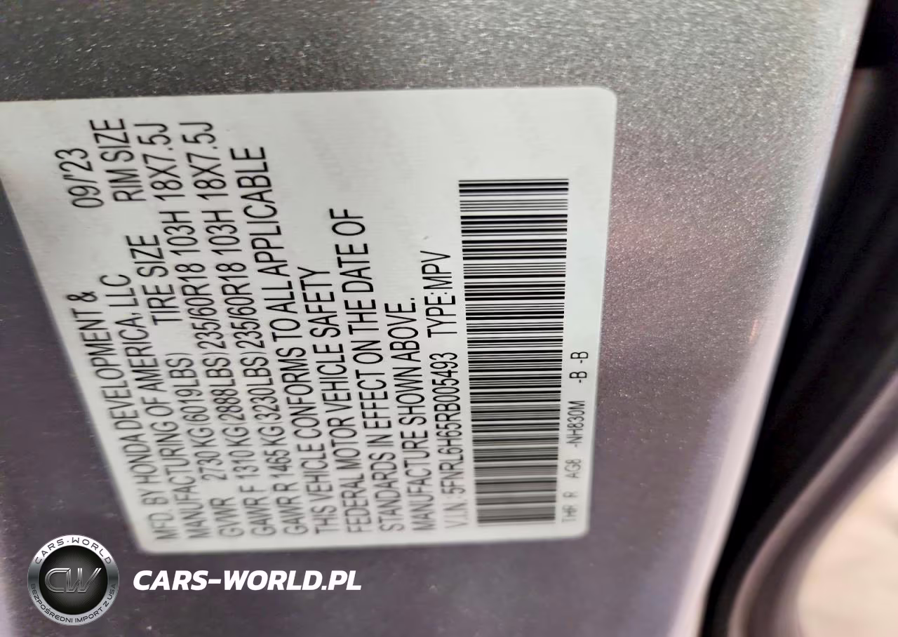 2024 Honda Odyssey Exl VIN:5FNRL6H65RB005493 - 14