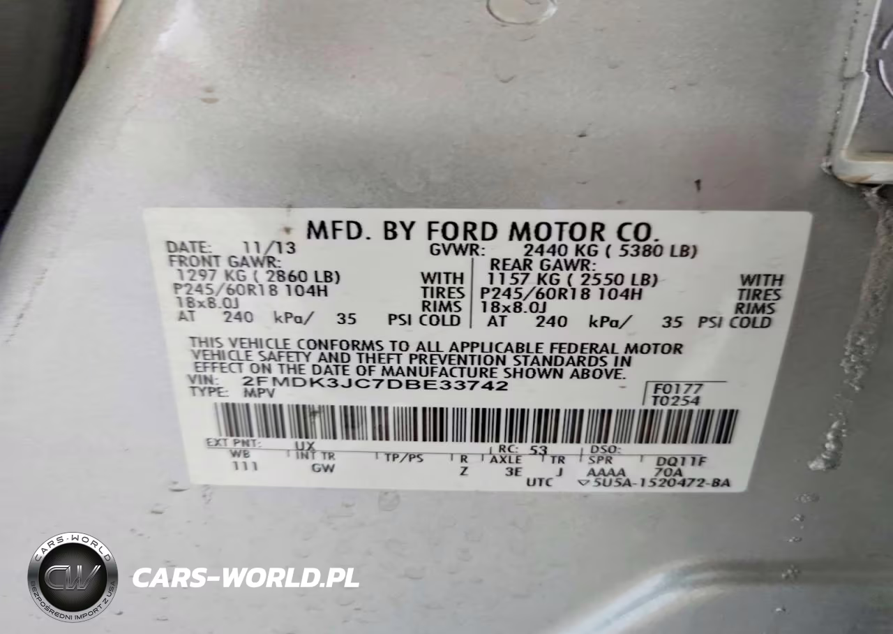 2013 Ford Edge Sel VIN:2FMDK3JC7DBE33742 - 13