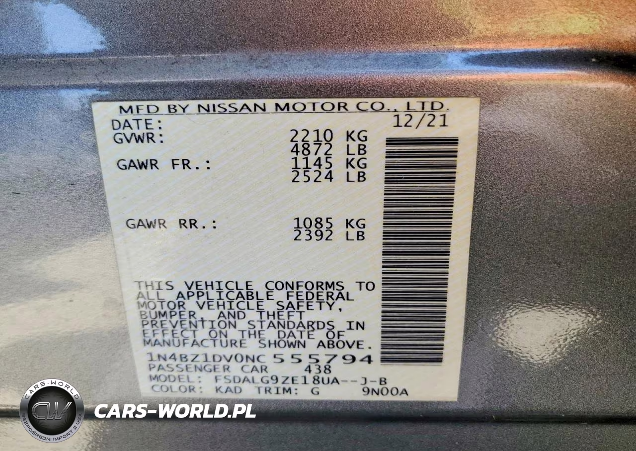 2022 Nissan Leaf Sl Plus VIN:1N4BZ1DV0NC555794 - 13