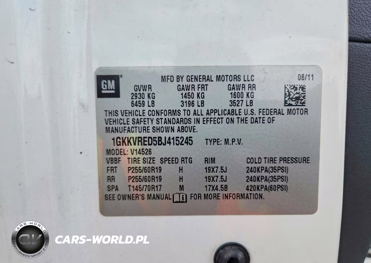 2011 GMC Acadia Slt-1 VIN:1GKKVRED5BJ415245 - 13