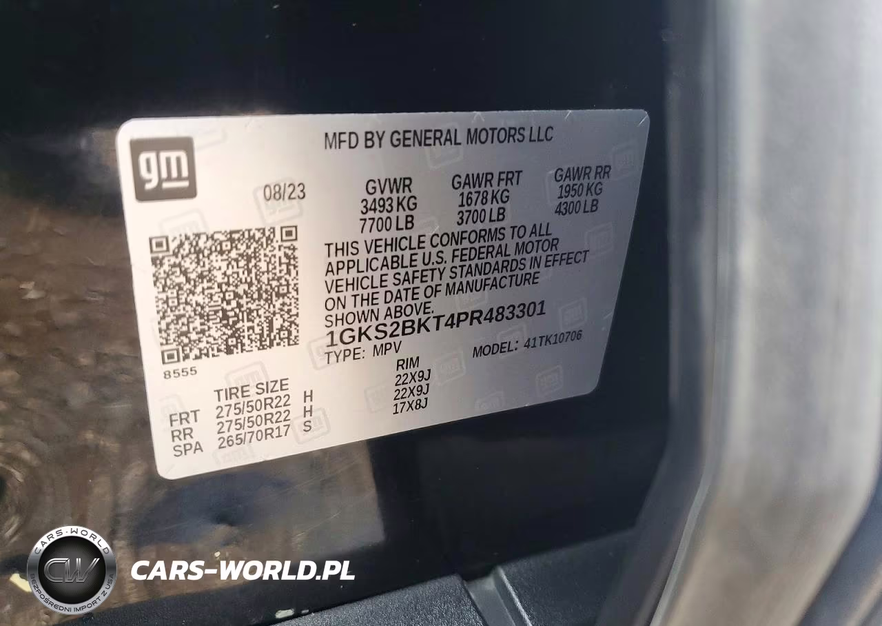 2023 GMC YUKON 4WD SLT VIN:1GKS2BKT4PR483301 - 14