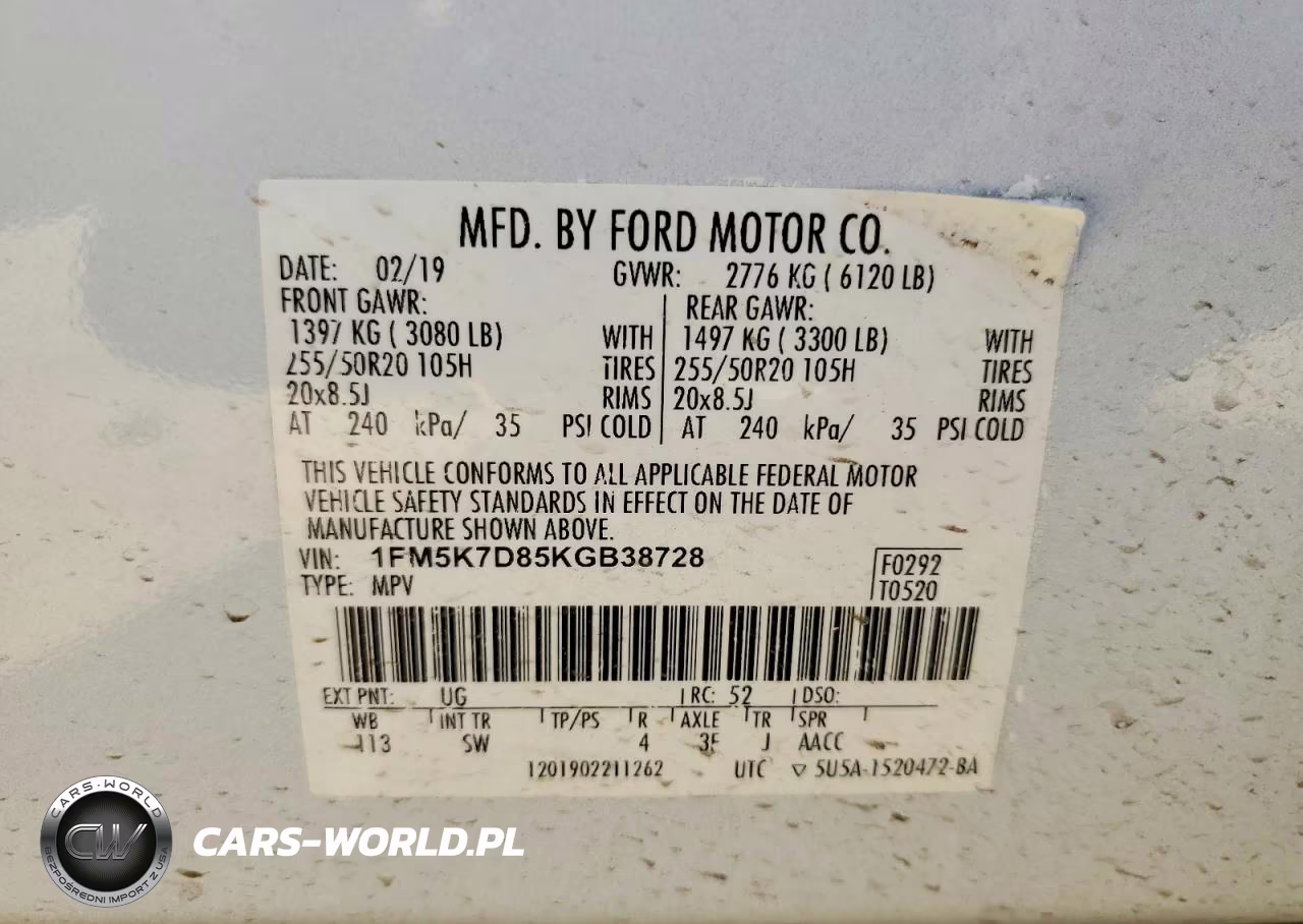 2019 Ford Explorer Xlt VIN:1FM5K7D85KGB38728 - 12