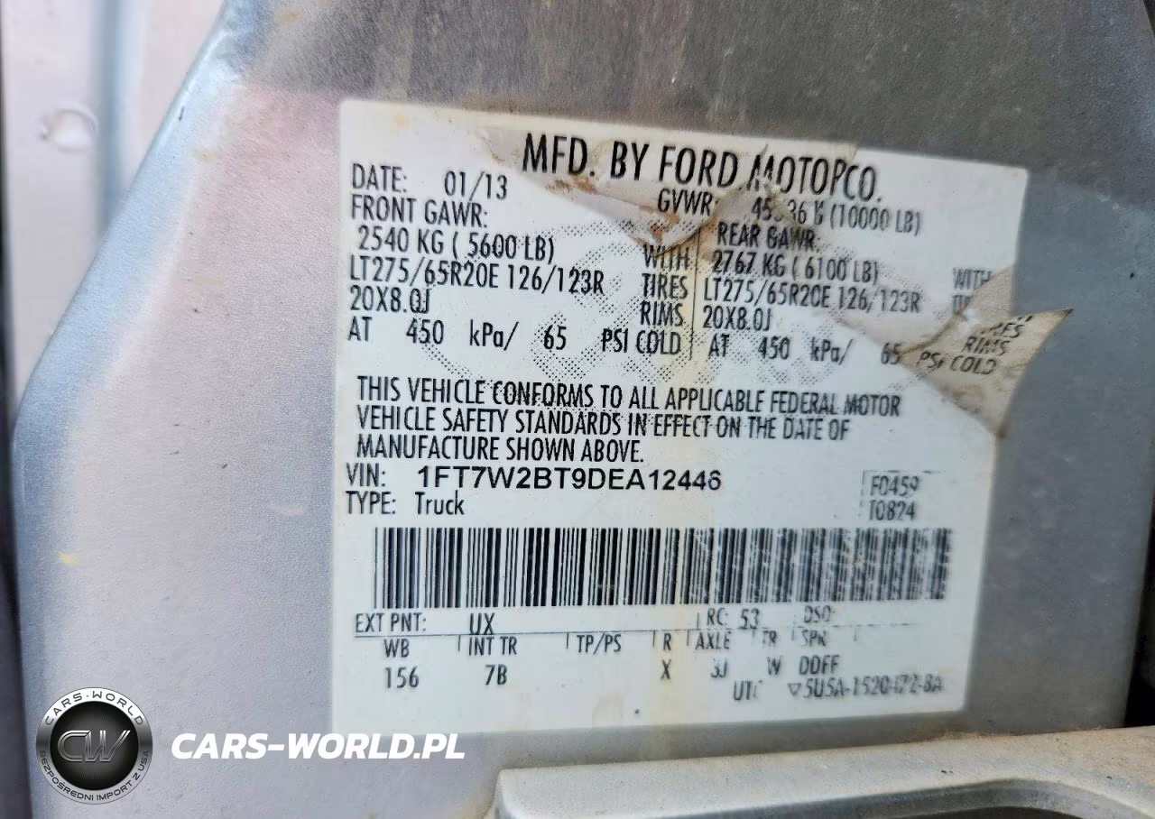 2013 Ford F250 Super Duty VIN:1FT7W2BT9DEA12446 - 13