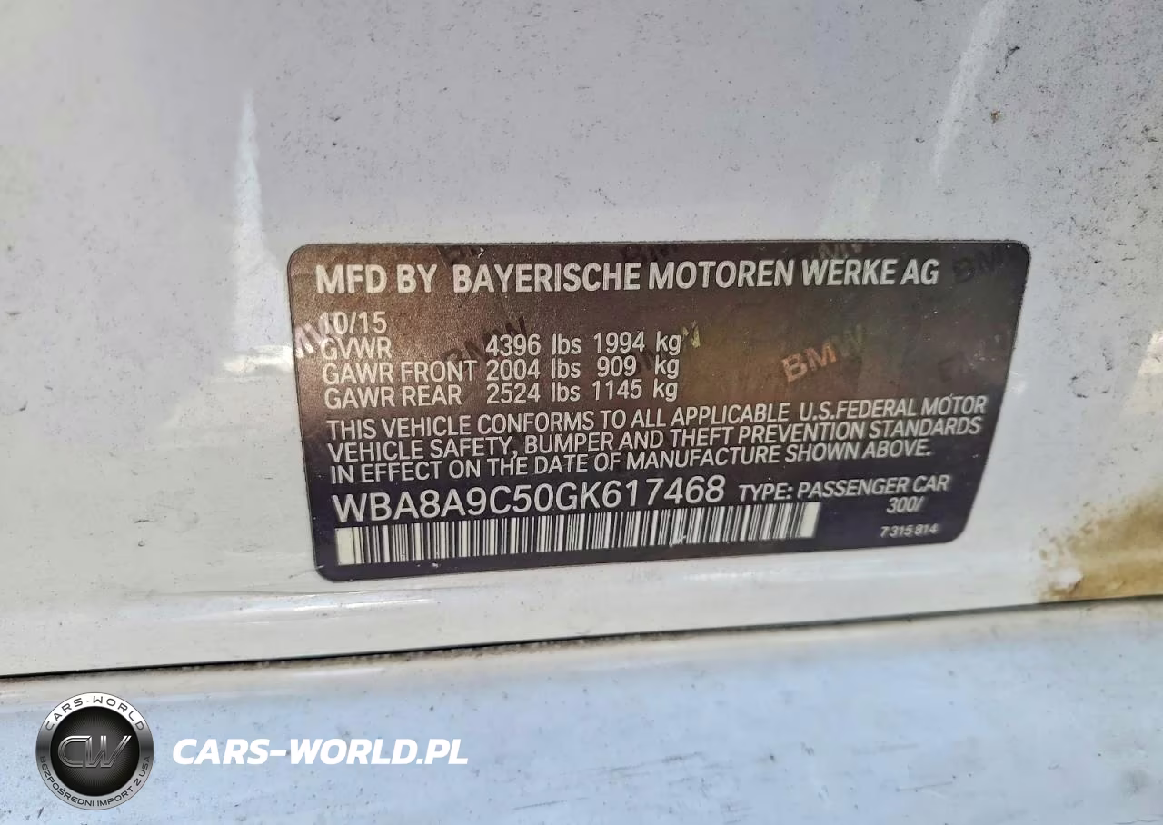 2016 BMW 320 I VIN:WBA8A9C50GK617468 - 13
