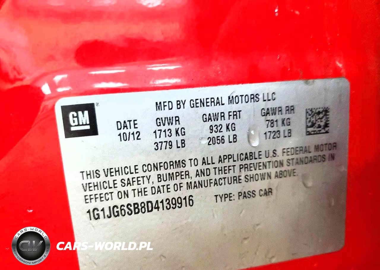 2013 Chevrolet Sonic Rs VIN:1G1JG6SB8D4139916 - 13