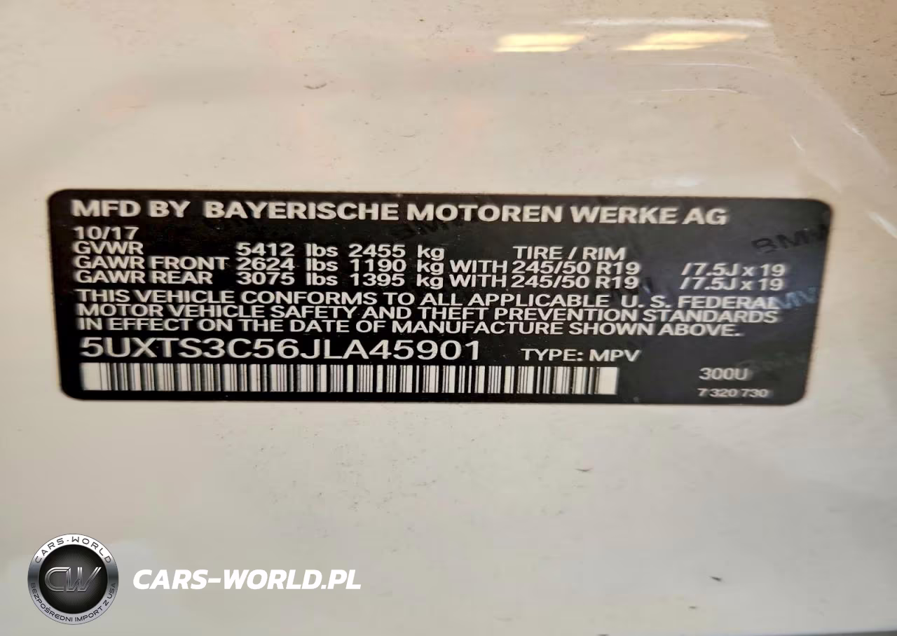 2018 BMW X3 xDrivem40I VIN:5UXTS3C56JLA45901 - 14