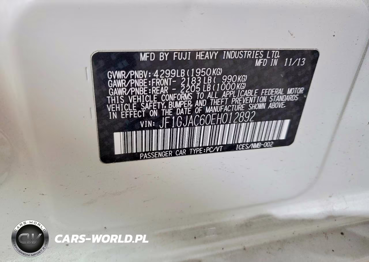 2014 Subaru Impreza Premium VIN:JF1GJAC60EH012892 - 13
