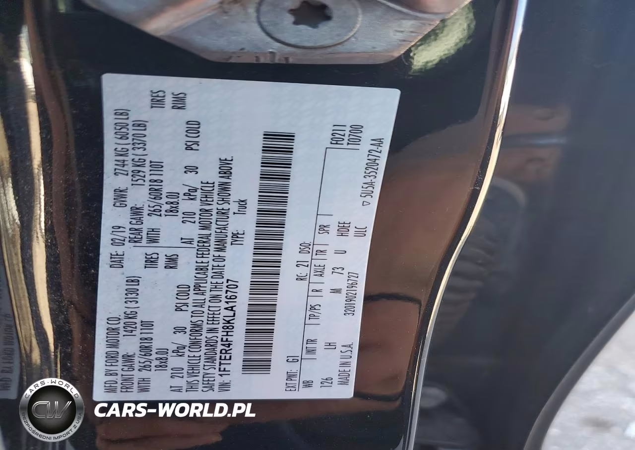2019 Ford Ranger Xl VIN:1FTER4FH8KLA16707 - 12