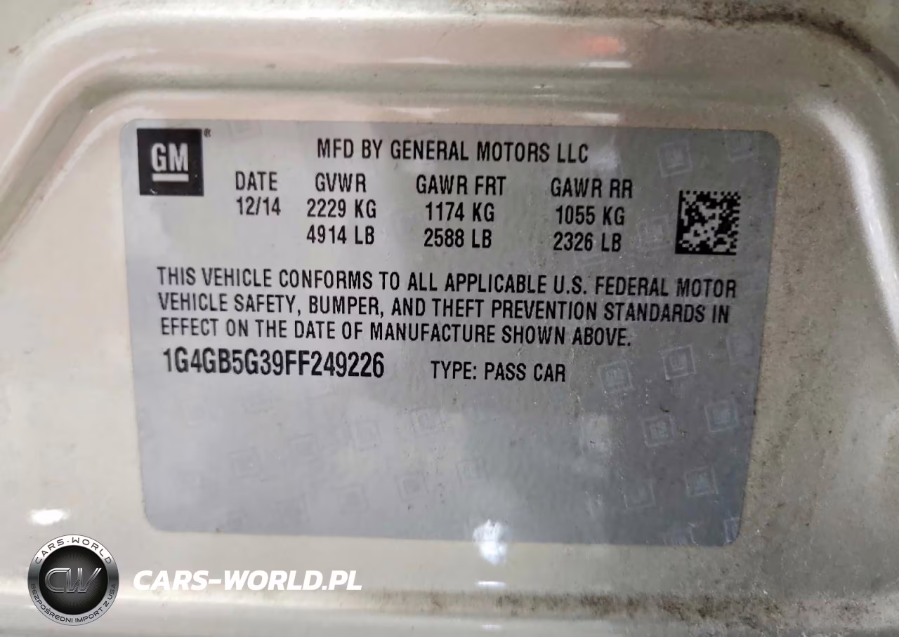 2015 Buick Lacrosse VIN:1G4GB5G39FF249226 - 12
