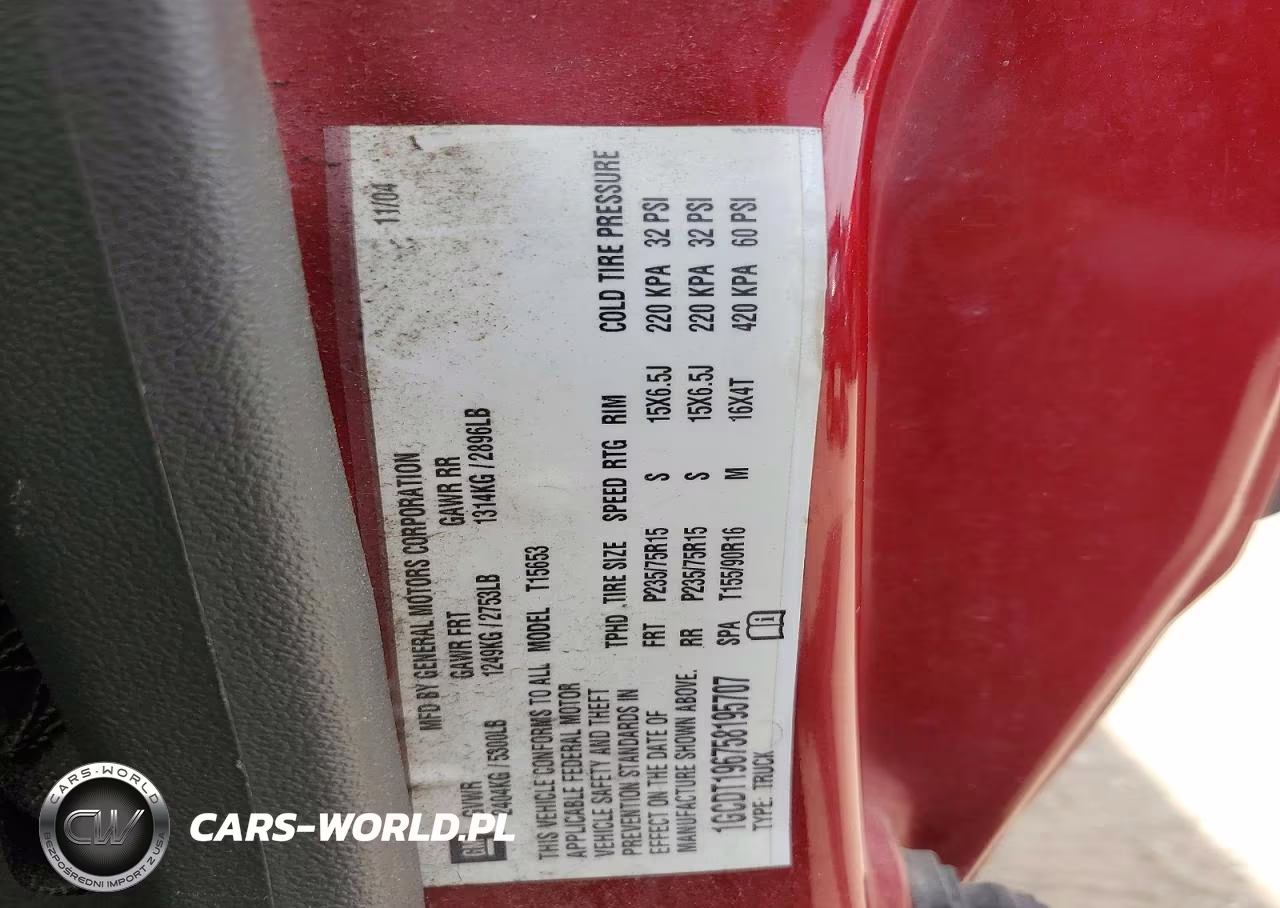 2005 Chevrolet Colorado VIN:1GCDT196758195707 - 12