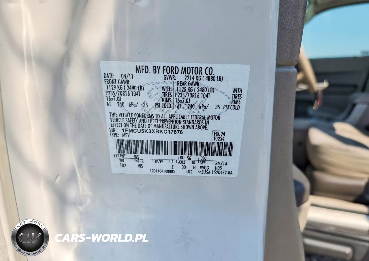 2011 Ford Escape Hybrid VIN:1FMCU5K3XBKC17676 - 13